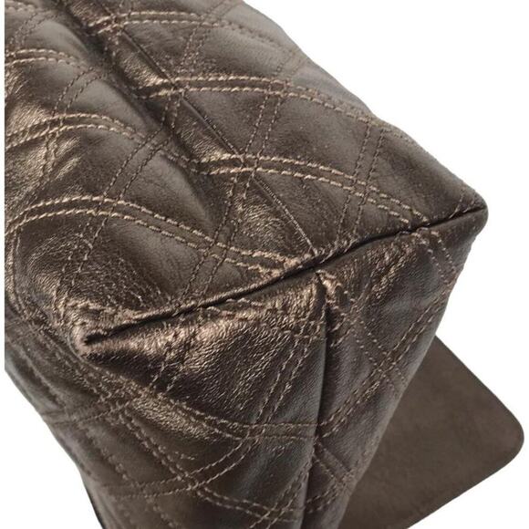 MARC JACOBS The Large Single Quilted Leather Shoulder Bag Bronze - Picture 9 of 11